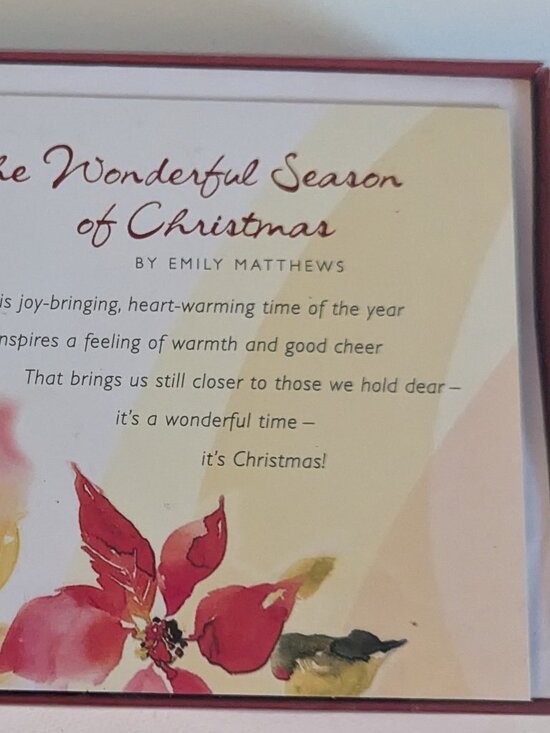 NWT 16 Poinsettias American Greetings Christmas Cards Sealed Box Holiday Cheer - Picture 2 of 5